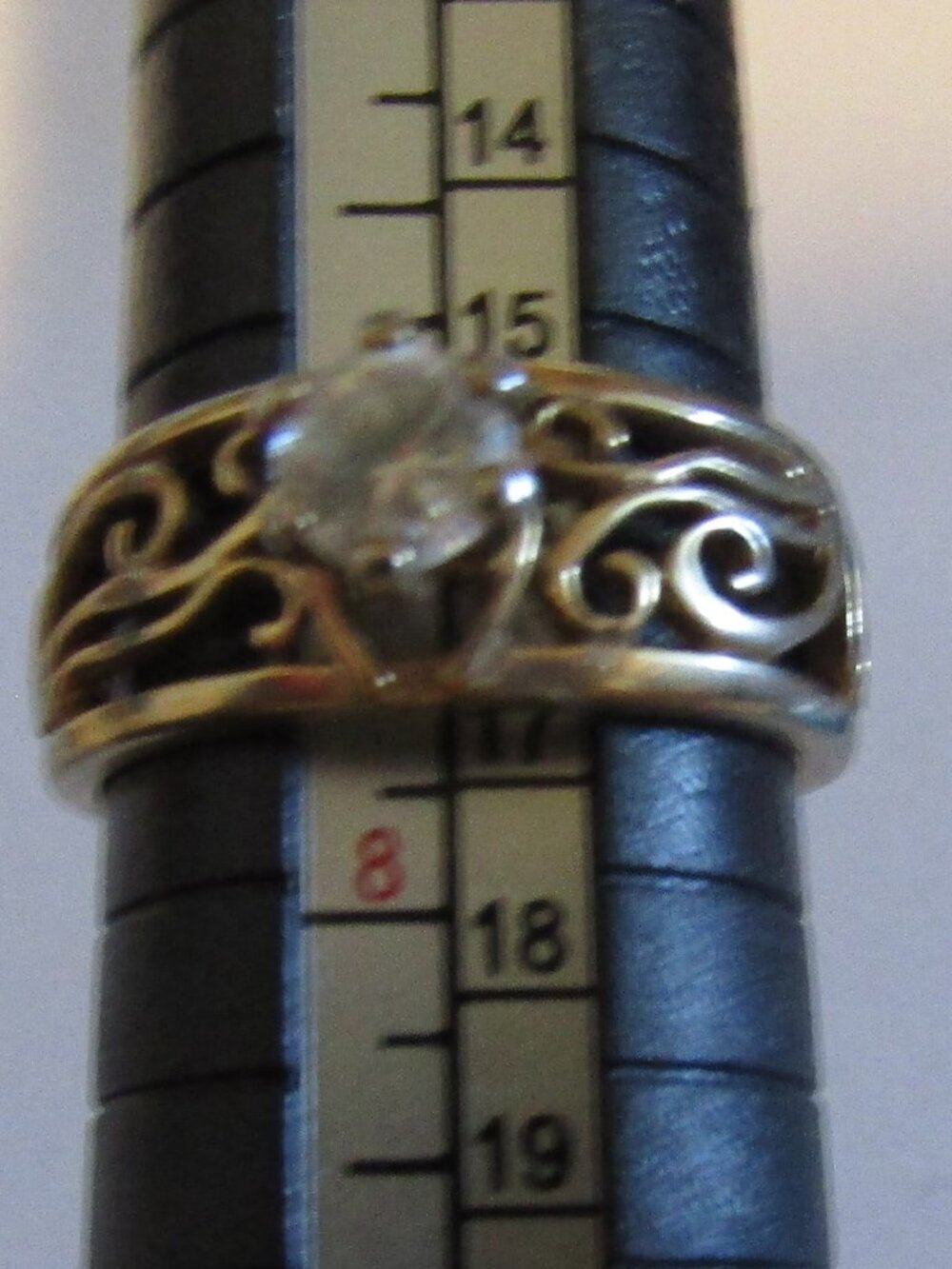 Pretty Vintage 18K GF ORNATE RING Size 7.5
